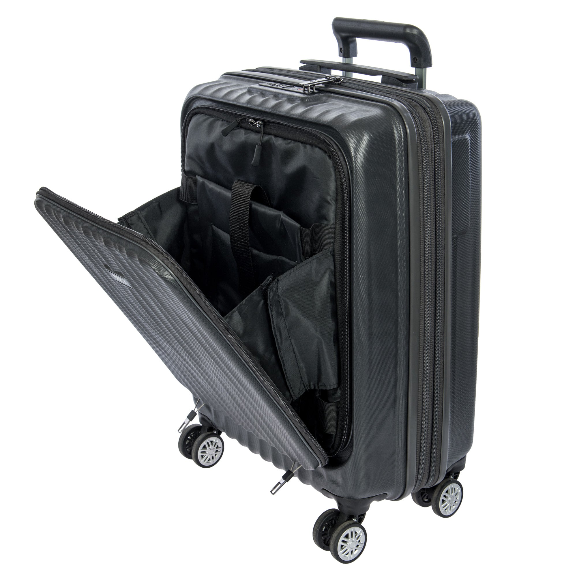 Bric's Cervia 21" Spinner Carry-on with Front Pocket ( Dark Grey , 21-Inch ) Dark Grey 21 Inch U1