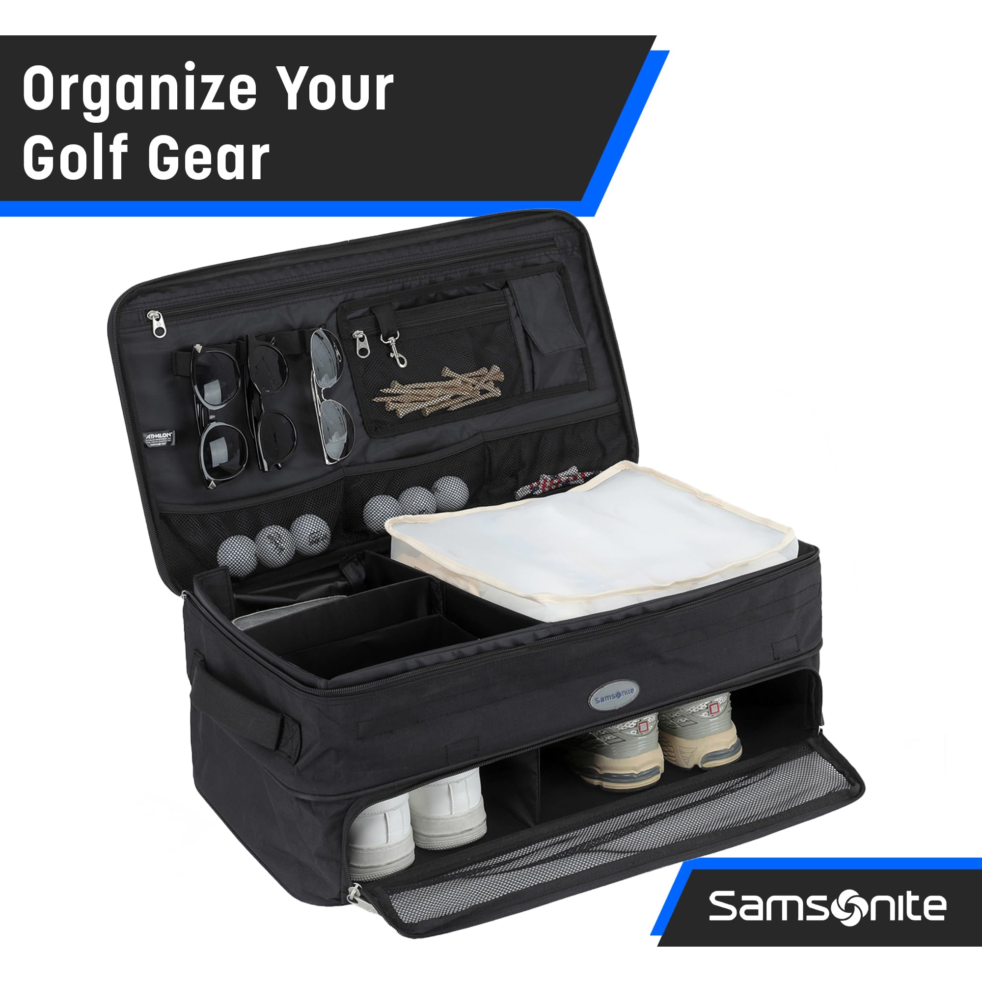 Samsonite Expanding Trunk Locker Organizer ( Black , One Size ) Black One Size U1