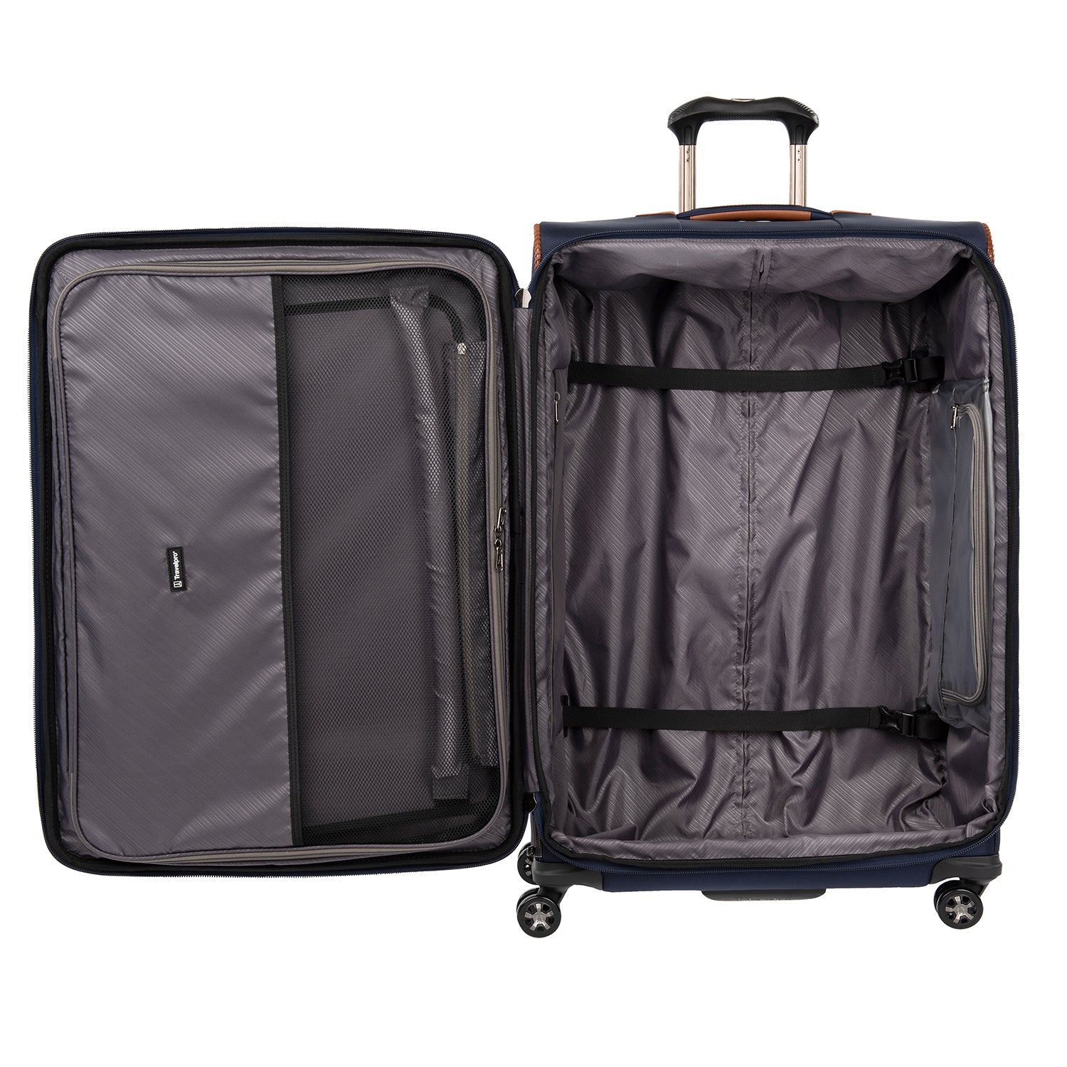 Travelpro Crew Versapack Softside Expandable Spinner Wheel Luggage ( Patriot Blue , Checked-Large 29-Inch ) Patriot Blue Checked Large 29 Inch U4
