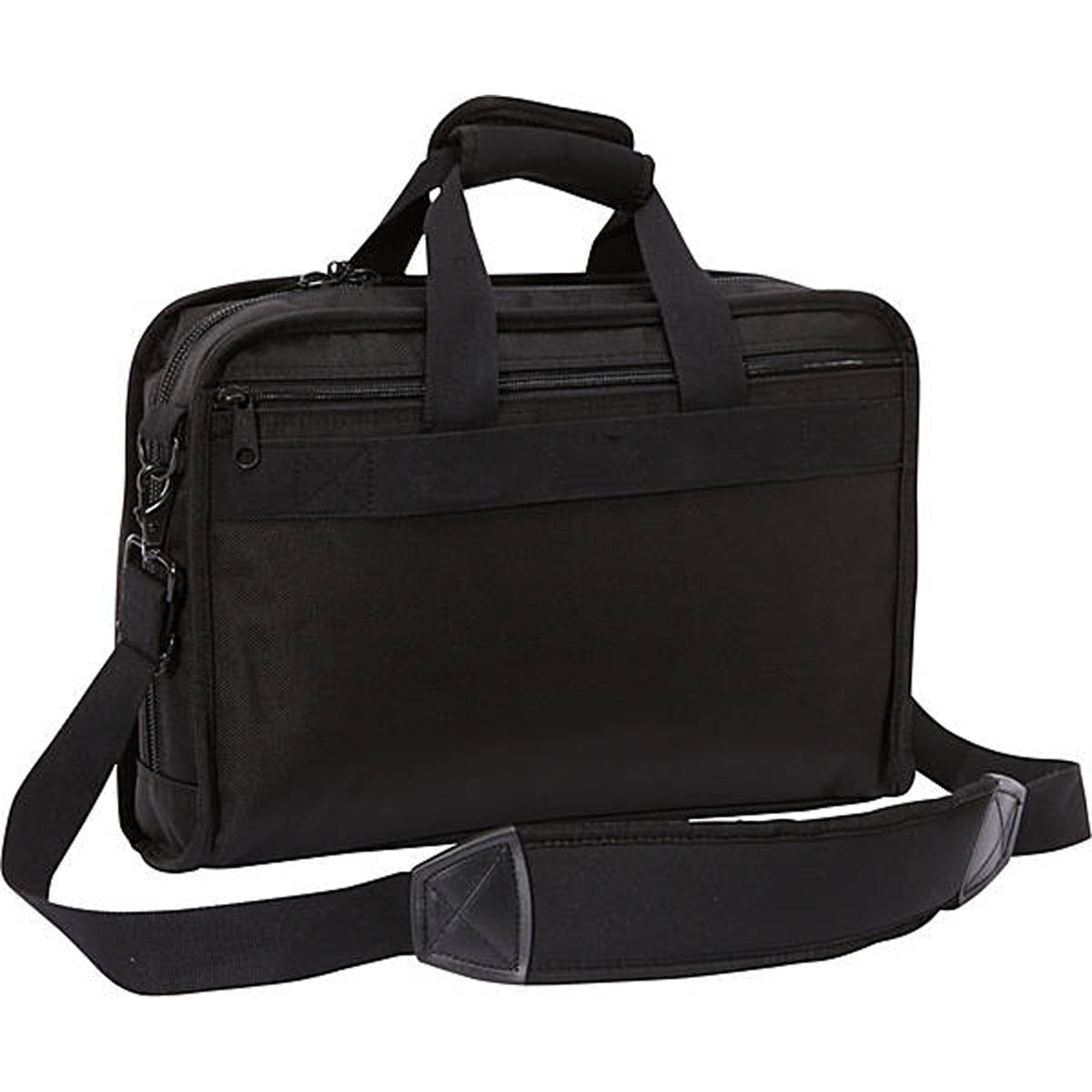 A.Saks Ballistic Nylon Organizer Briefcase ( Black , One Size ) Black One Size U2
