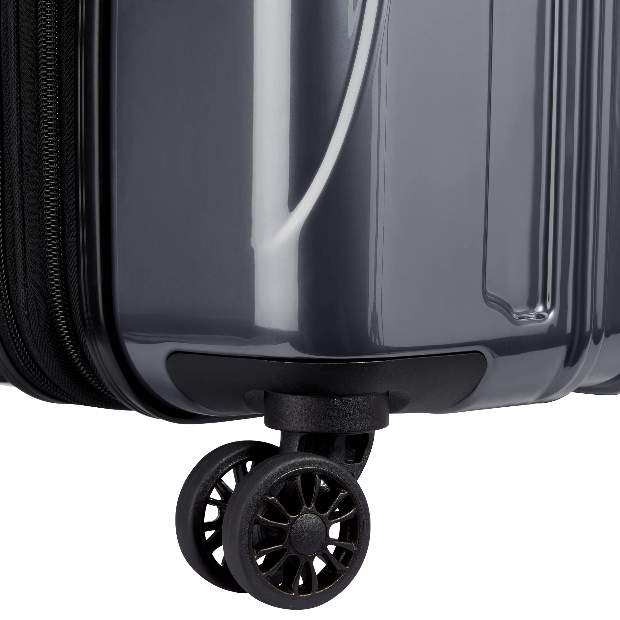 DELSEY Paris Helium Aero Hardside Expandable Luggage with Spinner Wheels Brushed Charcoal Checked Medium 25 Inch U3