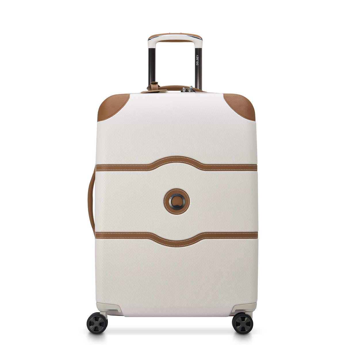 DELSEY Paris Chatelet Air 2.0 Hardside Luggage with Spinner Wheels ( Angora , Checked-Medium 24 Inch ) Angora Checked Medium 24 Inch U8