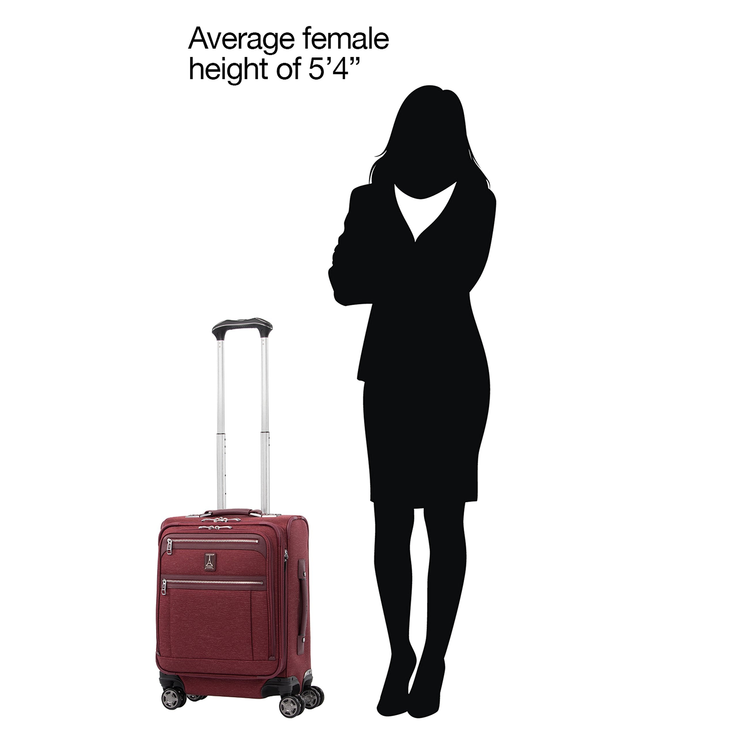 Travelpro Platinum Elite Softside Expandable Checked Luggage, 8 Wheel Spinner Large Suitcase, TSA Lock, Men and Women ( Bordeaux Red , Carry-On 19-Inch ) Bordeaux Red Carry On 19 Inch U2