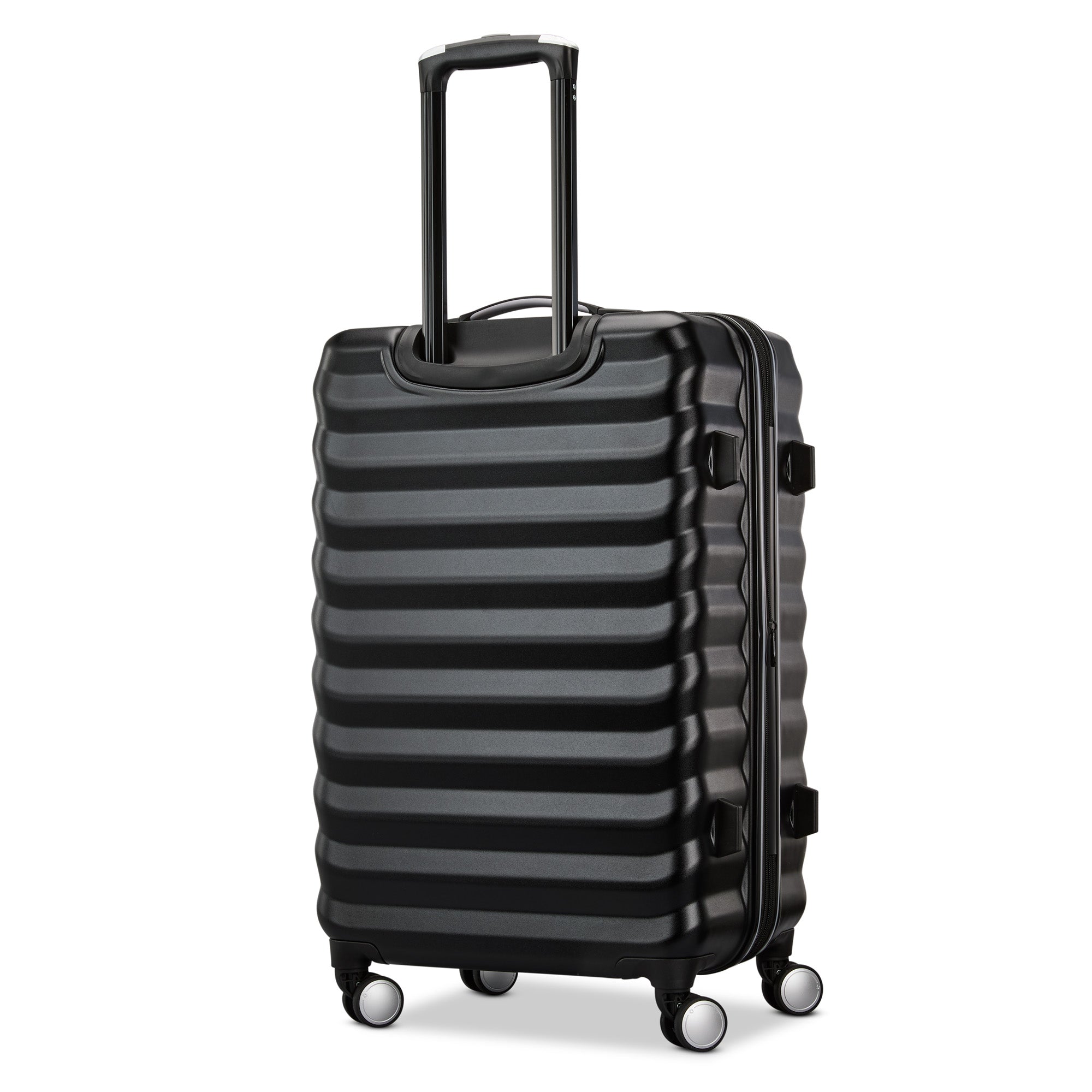 Samsonite Hard-Sided 24-Inch Lightweight Checked Medium Expandable Element Suitcase: Durable, 360 Spinner Wheels, Adjustable Telescopic Handle, TSA-Approved Lock ( Alpine Black , 24-Inch Checked-Medium ) Alpine Black 24 Inch Checked Medium U1