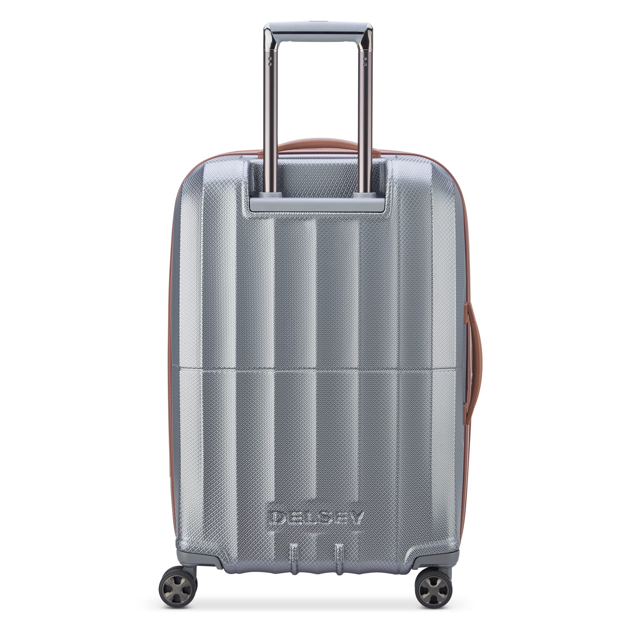 DELSEY Paris Carrousel Hardside Expandable Luggage with Spinner Wheels Graphite Checked Medium 24 Inch U2