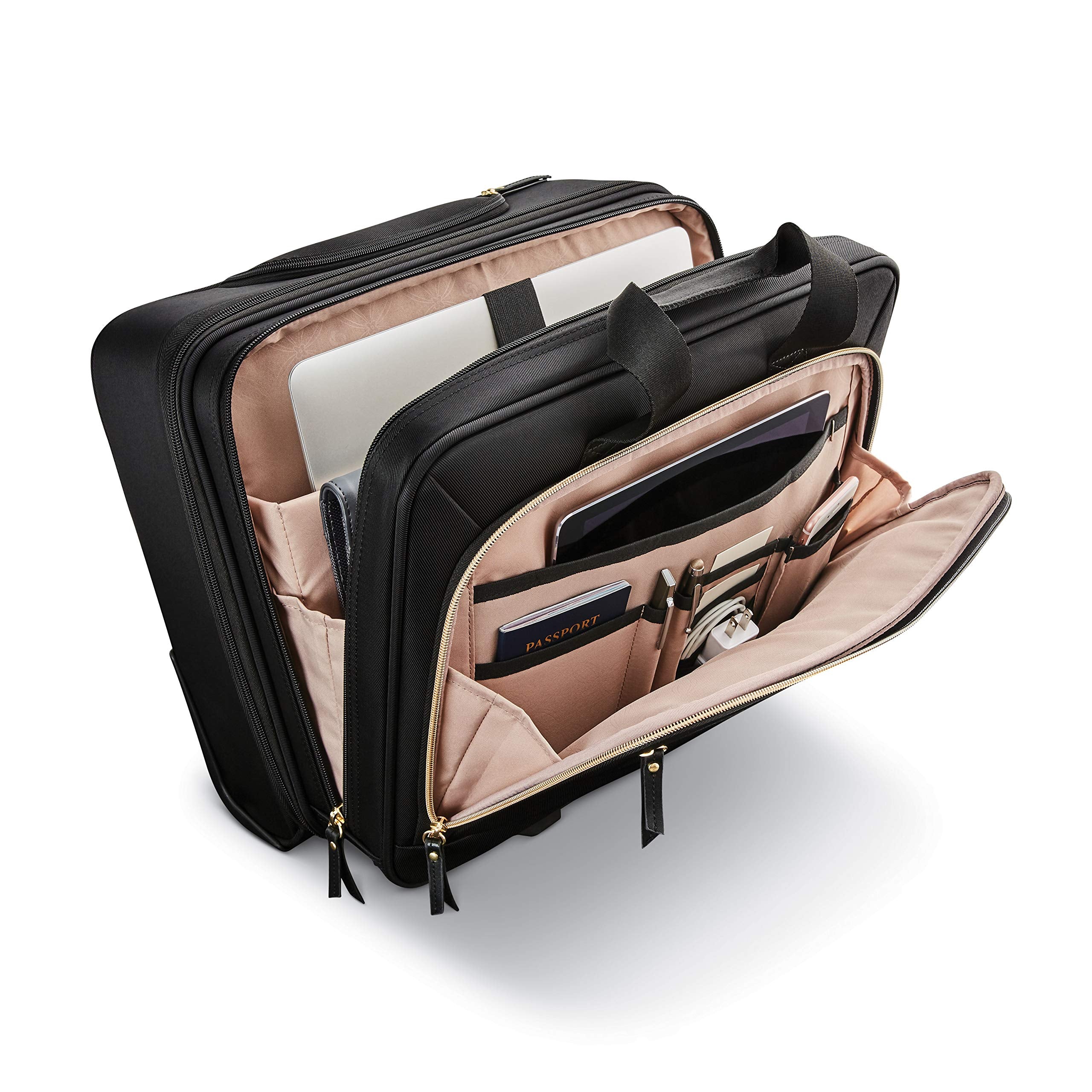 Samsonite Women's Mobile Solution Business ( Black , Upright Wheeled Mobile Office ) Black Upright Wheeled Mobile Office U8