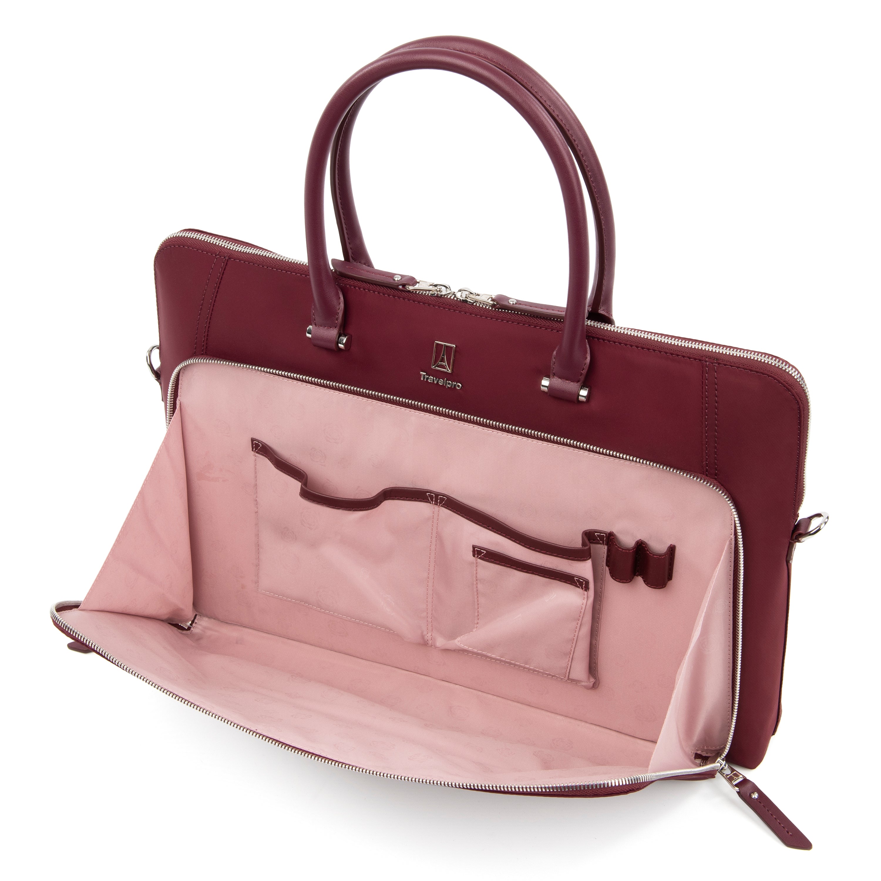 Travelpro Platinum Elite Women's Travel Briefcase, Fits up to 14 Inch Laptop, Work School Travel Bordeaux One Size U1