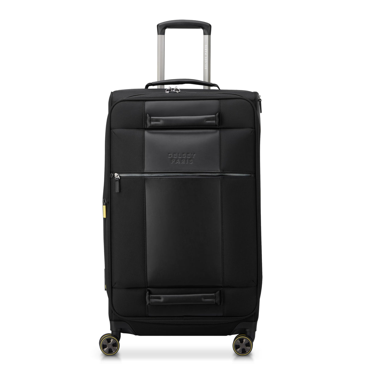 DELSEY Paris Wagram Softside Expandable Luggage with Spinner Wheels ( Black , Checked 26 Inch Trunk ) Black Checked 26 Inch Trunk U1