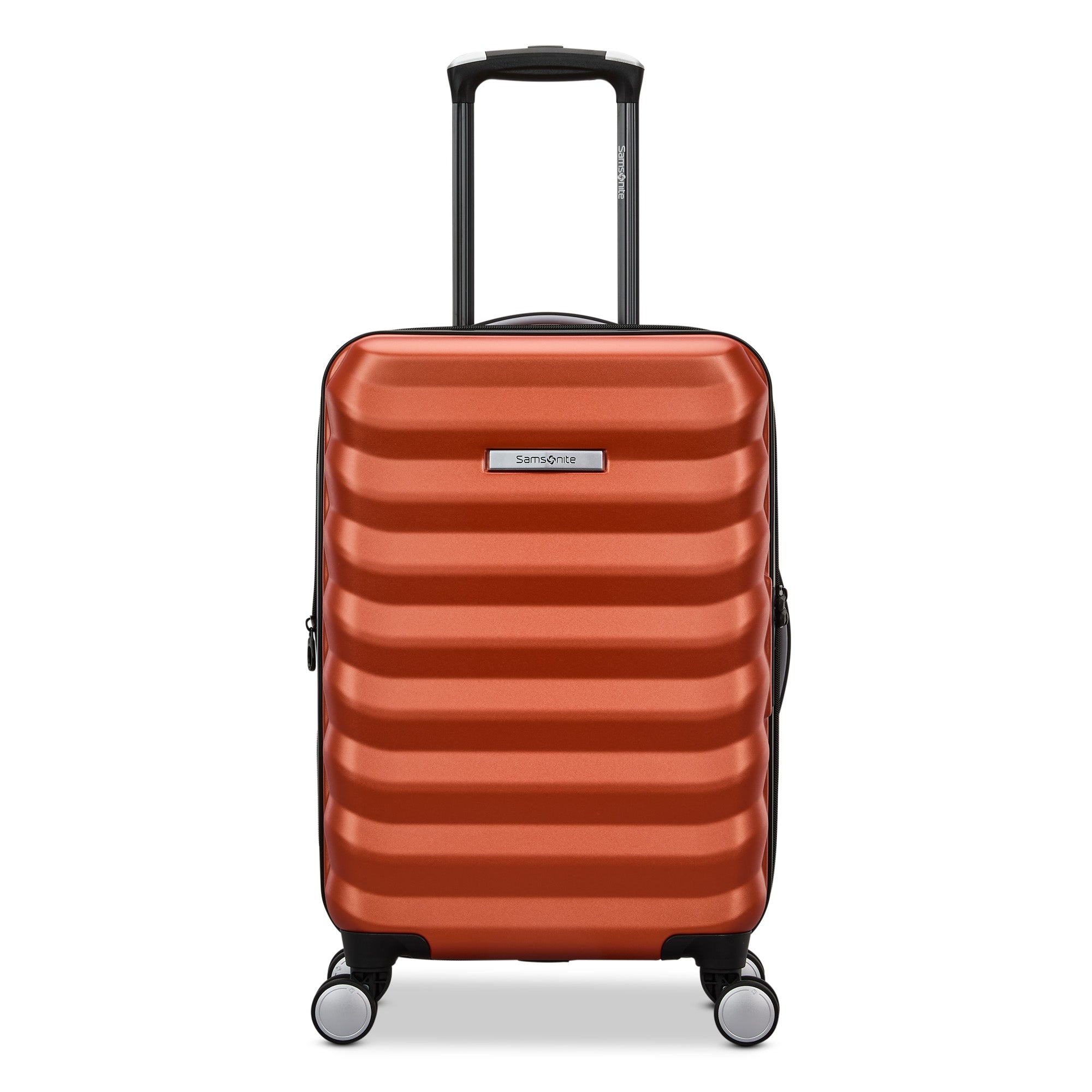 Samsonite Hard-Sided 20-Inch Lightweight Carry On Expandable Element Suitcase: Durable, 360 Spinner Wheels, Adjustable Telescopic Handle, TSA-Approved Lock ( Copper Orange , 20-Inch Carry-On ) Copper Orange 20 Inch Carry On U1