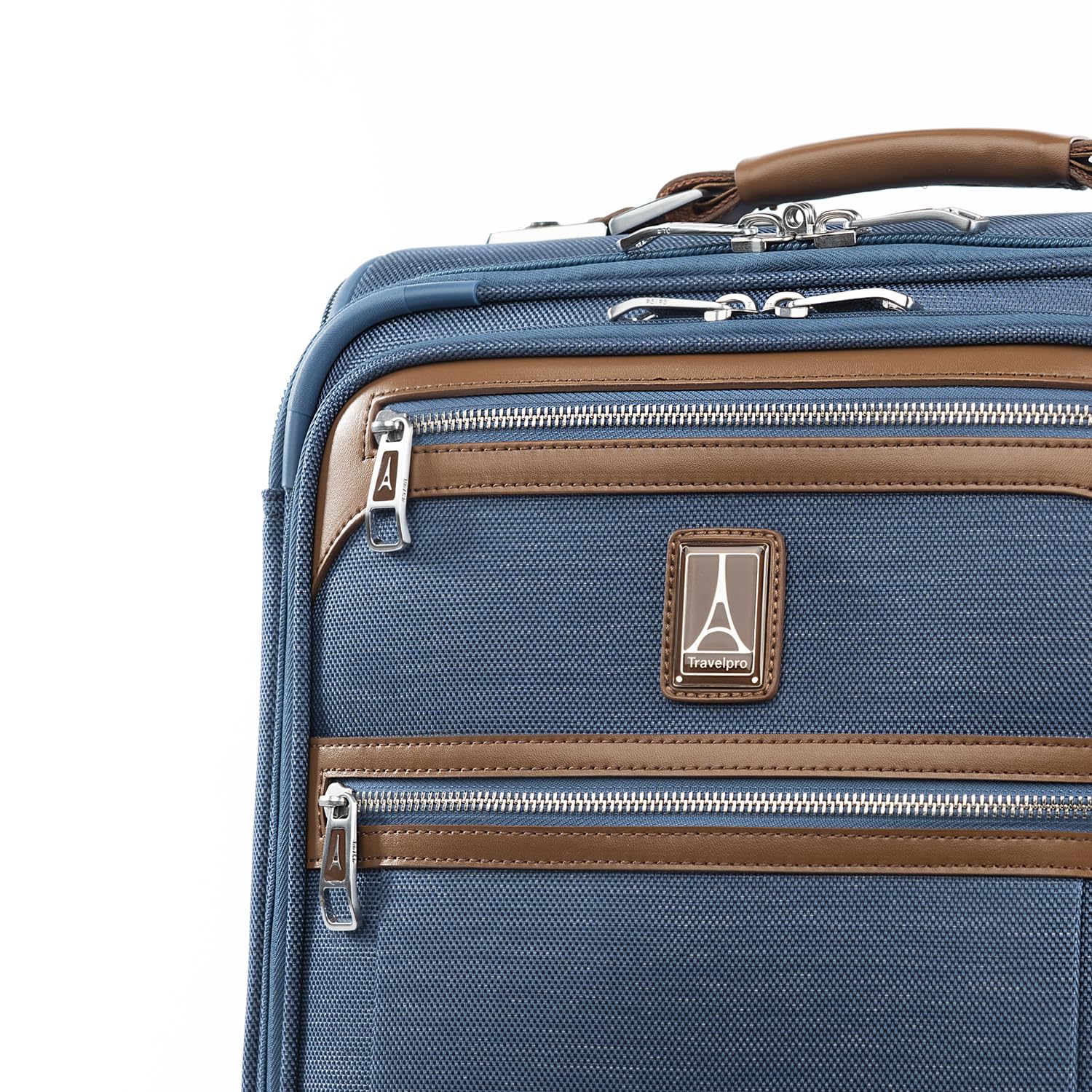 Travelpro Platinum Elite Softside Expandable Checked Luggage, 8 Wheel Spinner Large Suitcase, TSA Lock, Men and Women ( Coastal Blue , Carry-On 21-Inch ) Coastal Blue Carry On 21 Inch U6