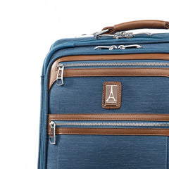 Travelpro Platinum Elite Softside Expandable Checked Luggage, 8 Wheel Spinner Large Suitcase, TSA Lock, Men and Women ( Coastal Blue , Carry-On 21-Inch ) Coastal Blue Carry On 21 Inch U2