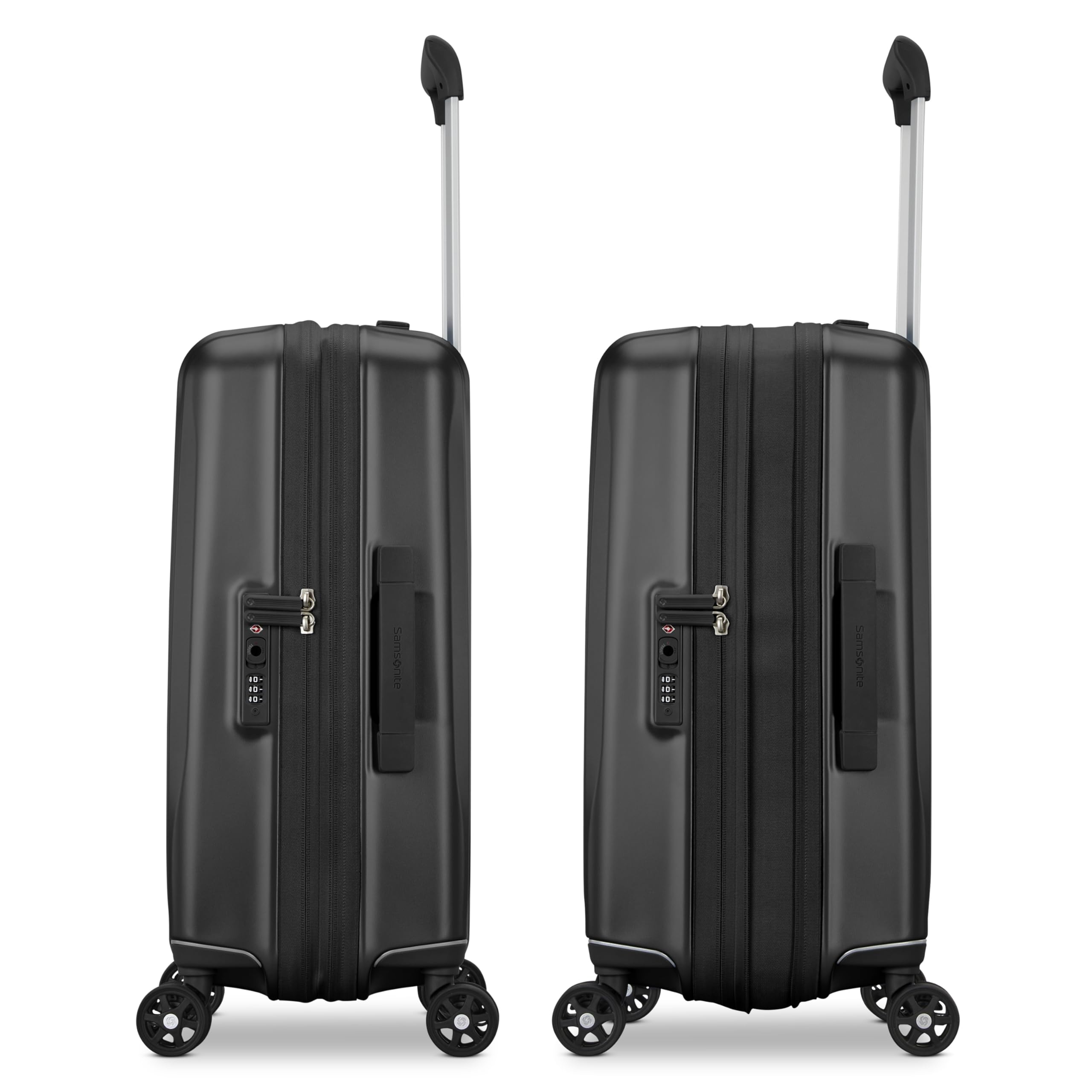 Samsonite UpLIFT Hardside Luggage with Spinner Wheels - Airline-Approved, TSA Lock, Adjustable Handle System - Polycarbonate Hard Suitcase for Ultra Lightweight Travel ( Phantom Black , Carry-On 19-Inch ) Phantom Black Carry On 19 Inch U1