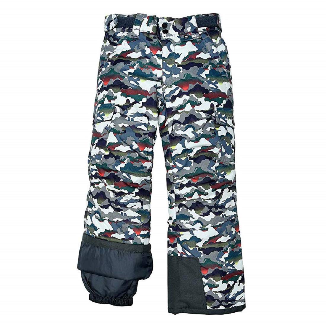 Arctix Kids Snowsports Cargo Snow Pants with Articulated Knees White Multi Camo Medium Husky U1