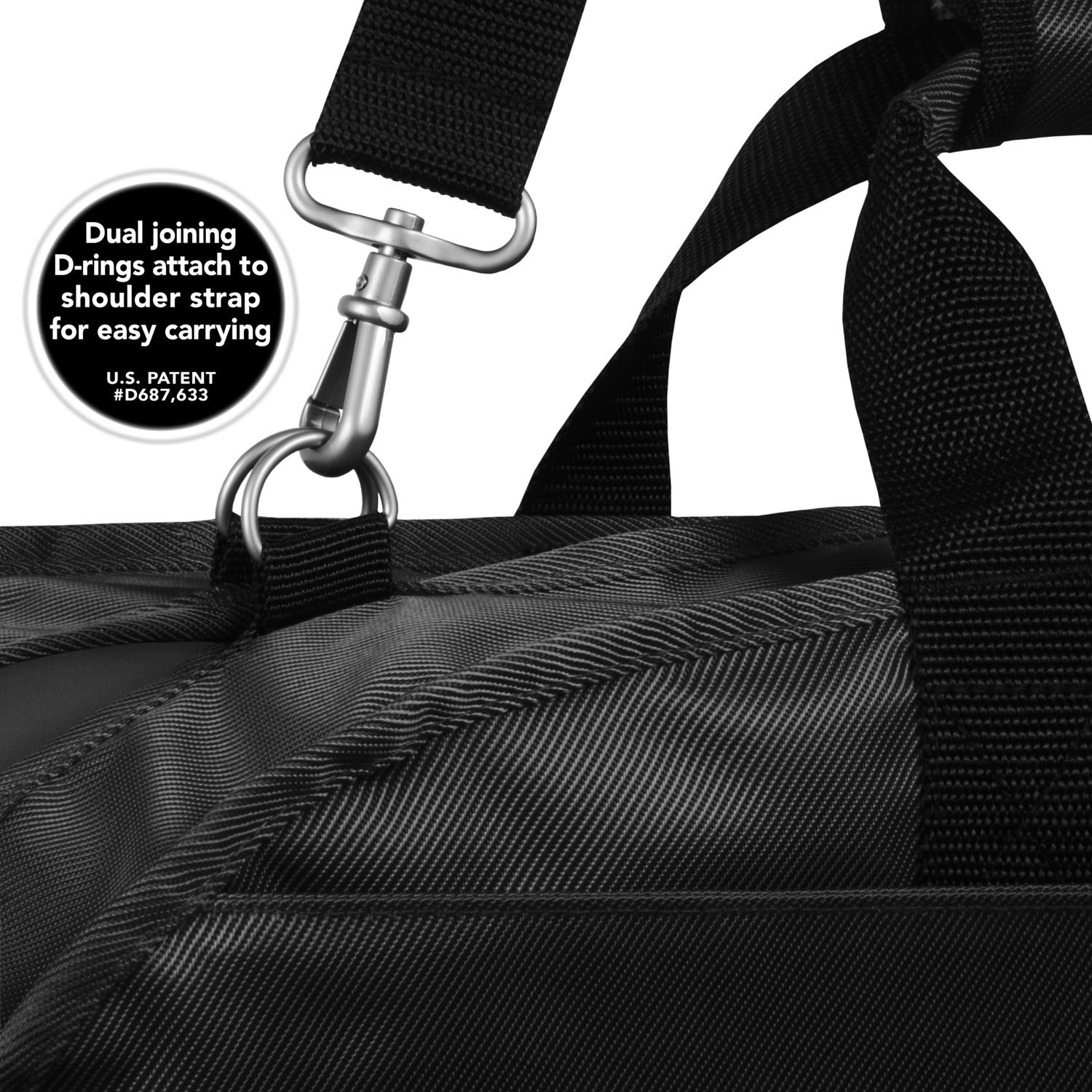 WallyBags 42" Premium Travel Garment Bag with shoulder strap and two large pockets ( Black , 42-inch ) Black 42 Inch U1