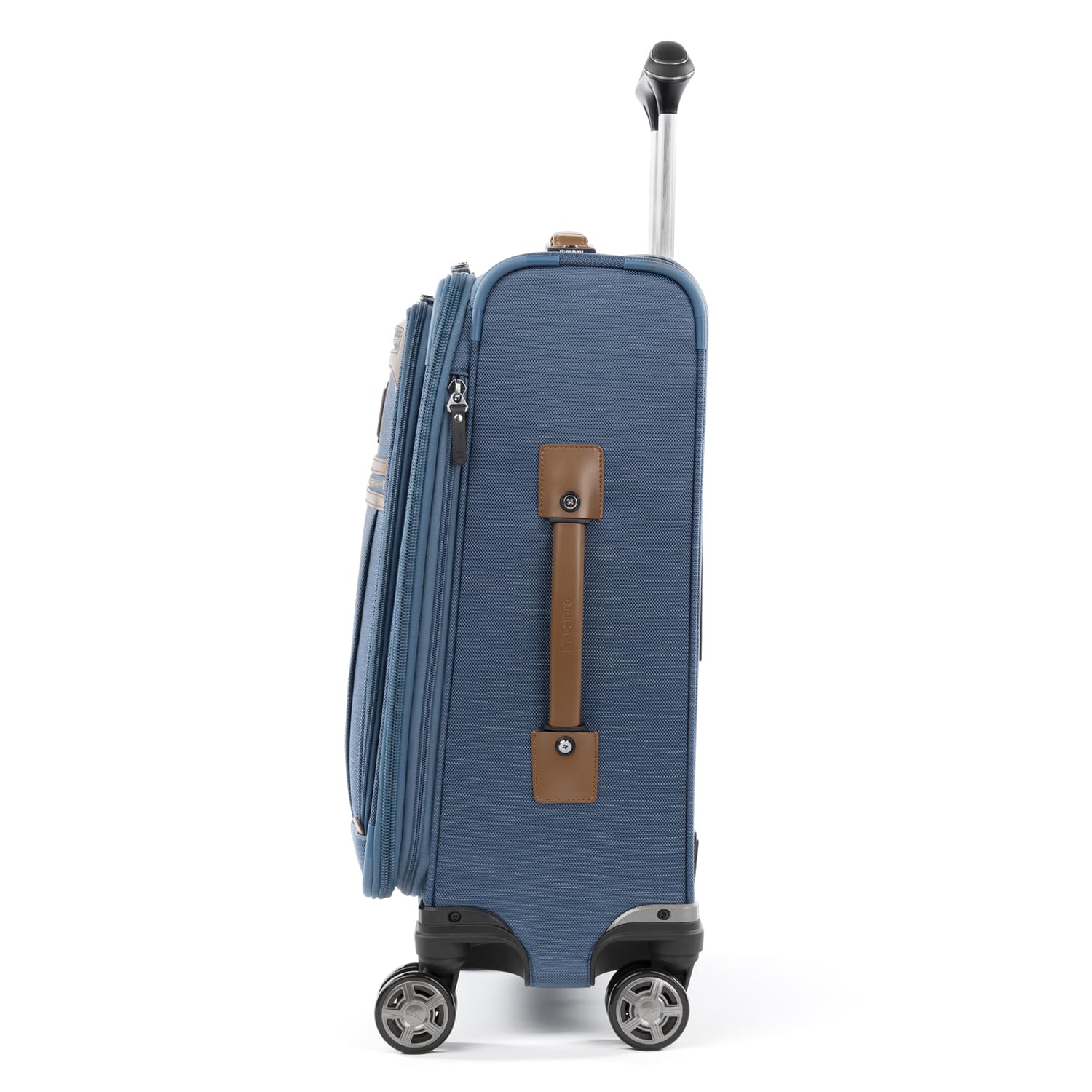 Travelpro Platinum Elite Softside Expandable Checked Luggage, 8 Wheel Spinner Large Suitcase, TSA Lock, Men and Women ( Coastal Blue , Carry-On 21-Inch ) Coastal Blue Carry On 21 Inch U2