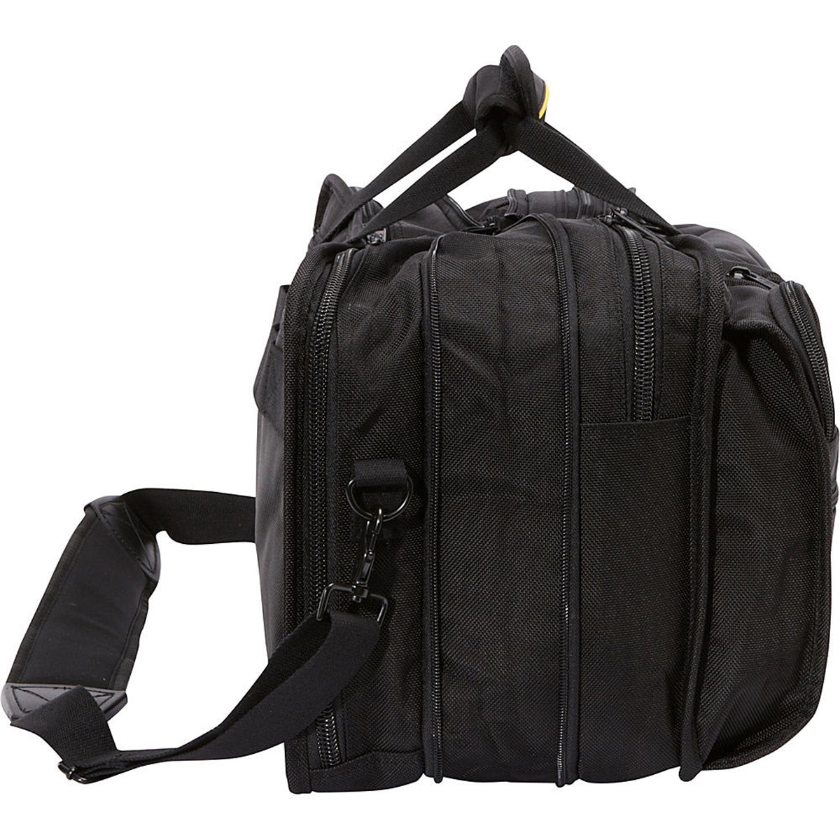 A.Saks Ballistic Nylon EXPANDABLE Organizer Briefcase ( Black , One Size ) Black One Size U1