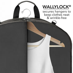 WallyBags 52" Premium Travel Garment Bag with shoulder strap and two large pockets ( Grey , 52-Inch ) Grey 52 Inch U1