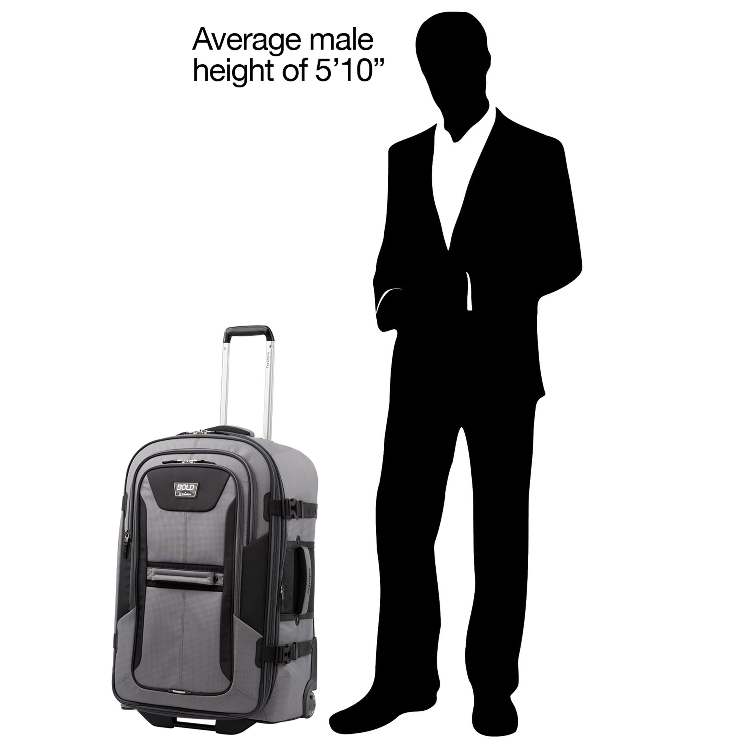 Travelpro Unisex-Adult Bold Softside Expandable Rollaboard Upright Luggage ( Grey/Black , Checked-Large 28-Inch ) Grey/Black Checked Large 28 Inch U1