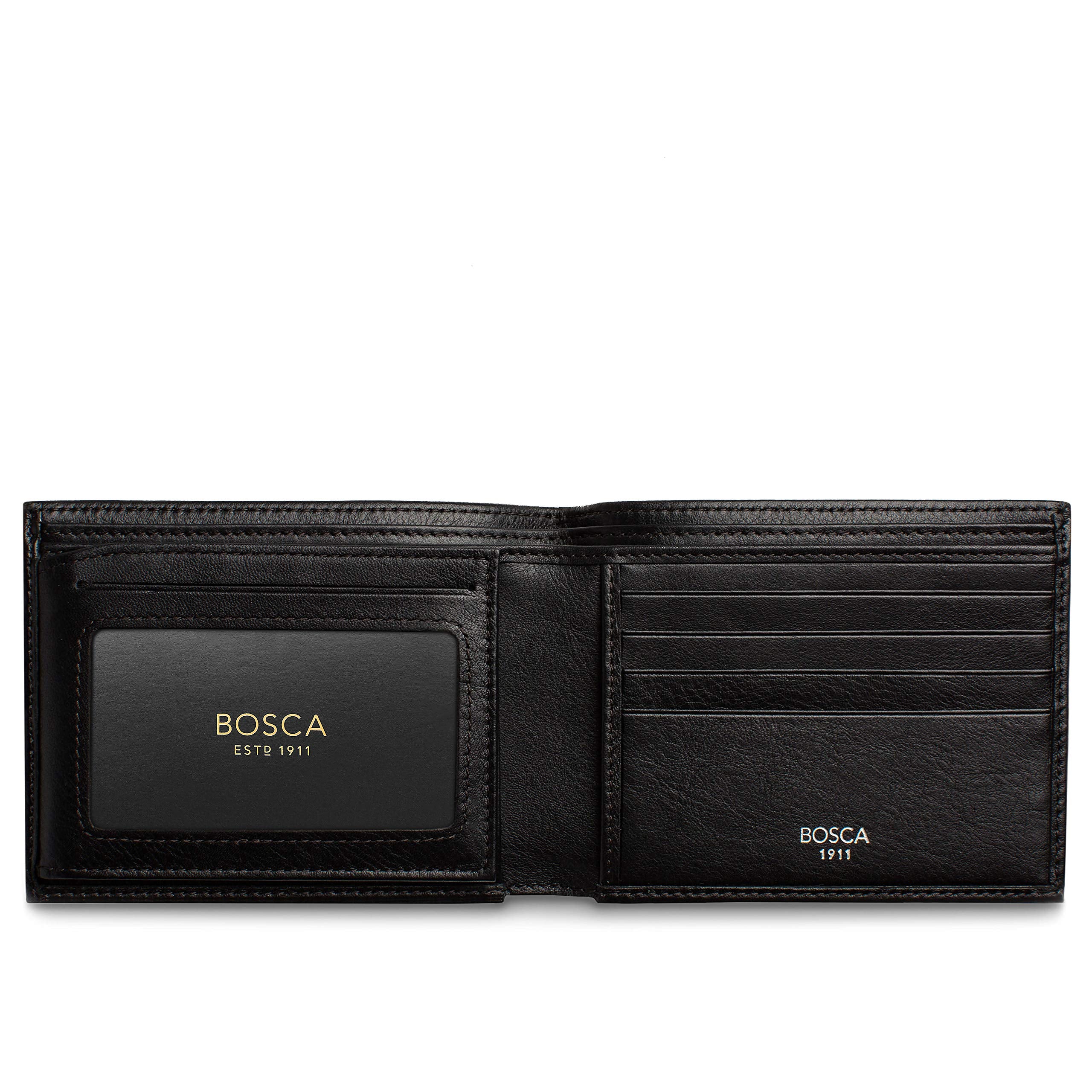 Bosca Nappa Vitello Collection - Continental ID Wallet ( Black , One Size ) Black One Size U2