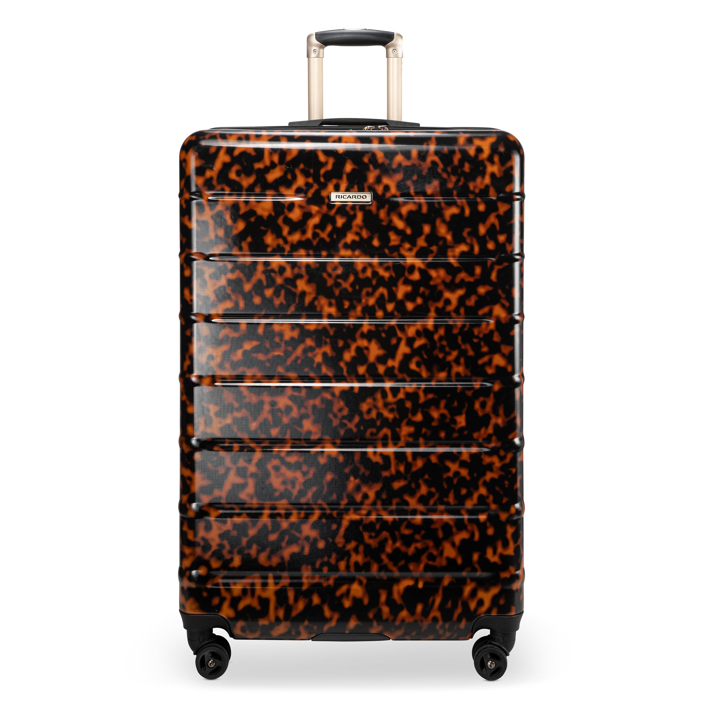 Ricardo Beverly Hills Cambria Hardside Luggage | Stylish Suitcase with Wheels for Effortless Travel, Expandable and Secure TSA-Locked Packing 29-inch Large Checked ( Tortoise , Checked Large 29-Inch ) Tortoise Checked Large 29 Inch U2