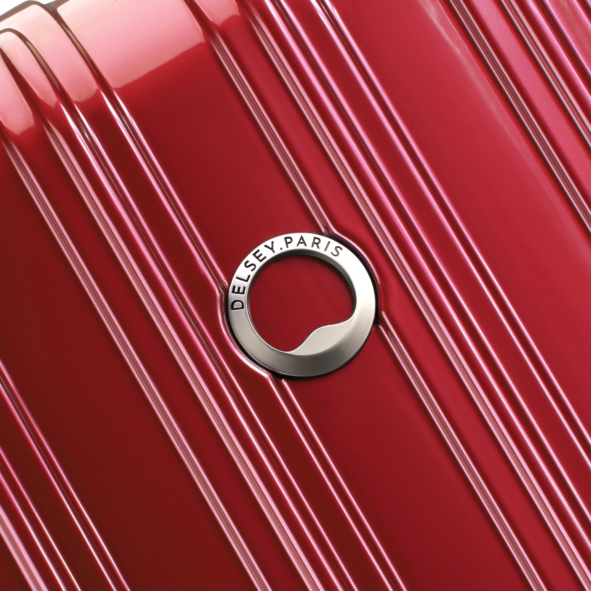 DELSEY Paris Helium Aero Hardside Expandable Luggage with Spinner Wheels ( Brick Red , Checked-Medium 25 Inch ) Brick Red Checked Medium 25 Inch U5