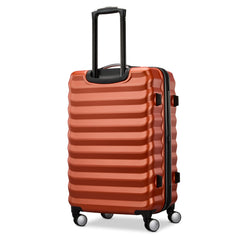 Samsonite Hard-Sided 24-Inch Lightweight Checked Medium Expandable Element Suitcase: Durable, 360 Spinner Wheels, Adjustable Telescopic Handle, TSA-Approved Lock ( Copper Orange , 24-Inch Checked-Medium ) Copper Orange 24 Inch Checked Medium U1