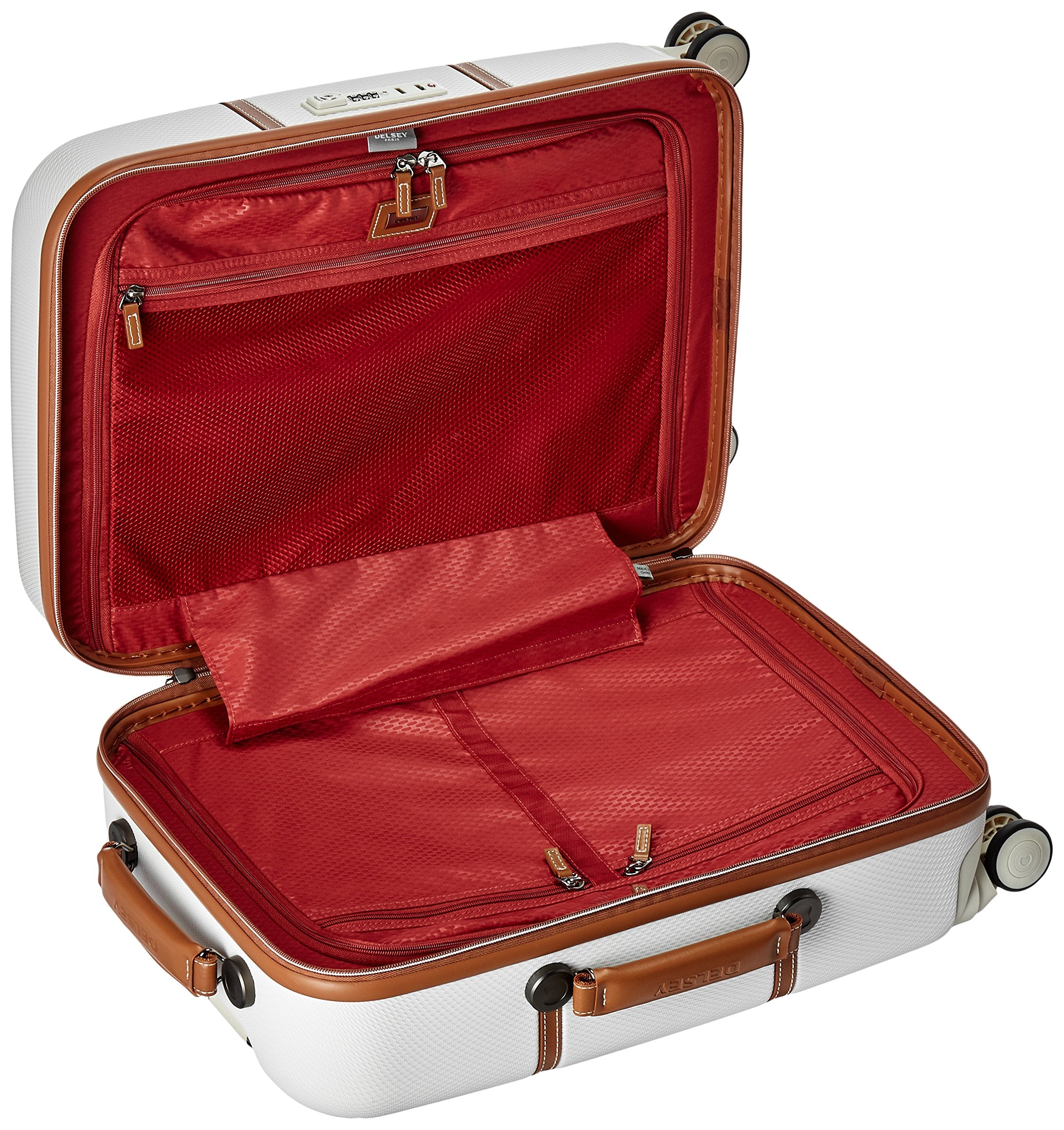 DELSEY Paris Chatelet Air 2.0 Hardside Luggage with Spinner Wheels ( Champagne White , Carry-on 21 Inch, with Brake ) Champagne White Carry On 21 Inch With Brake U21
