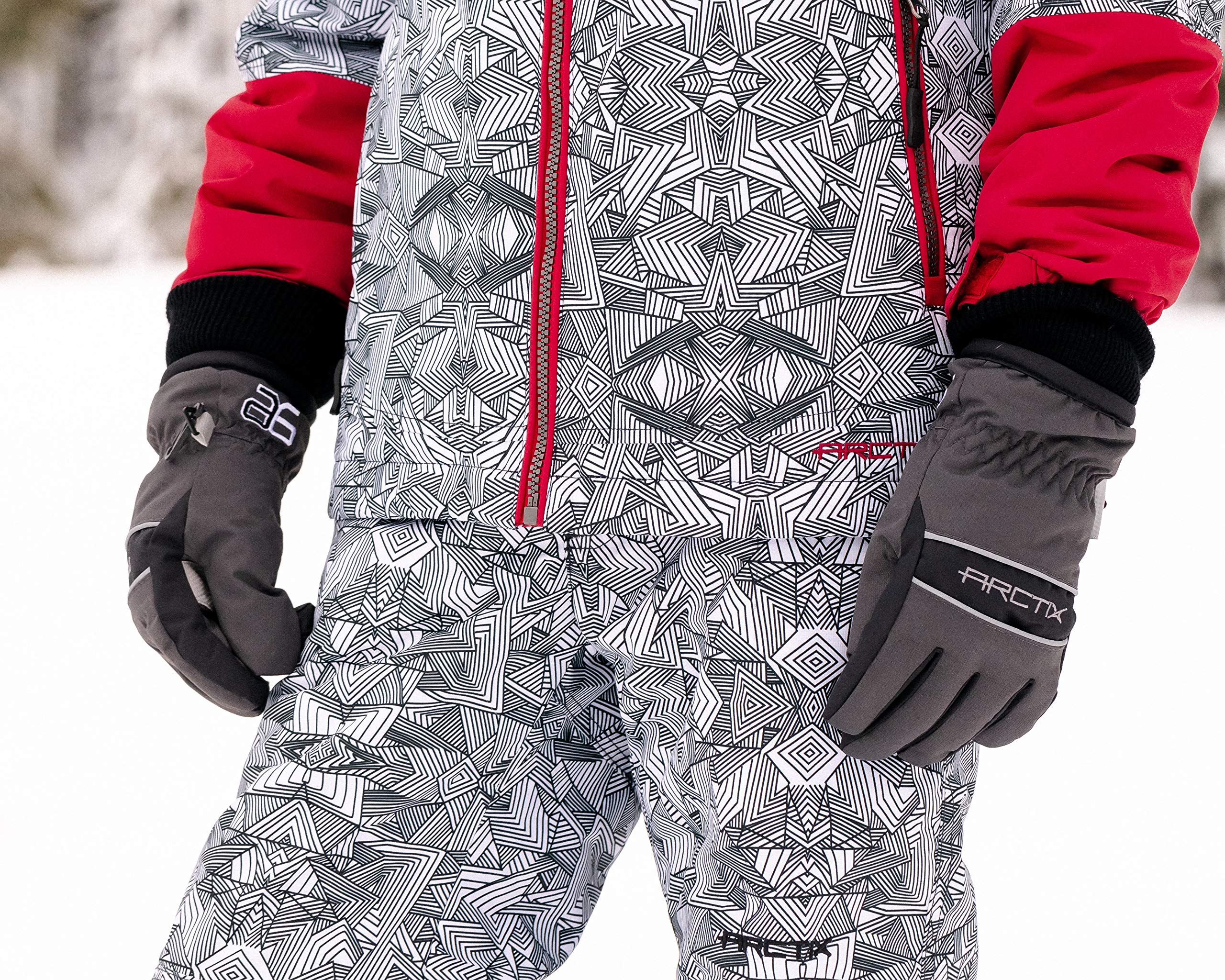 Arctix Kids Snow Pants with Reinforced Knees and Seat ( Diamond Print White , 5T ) Diamond Print White 5 T U2