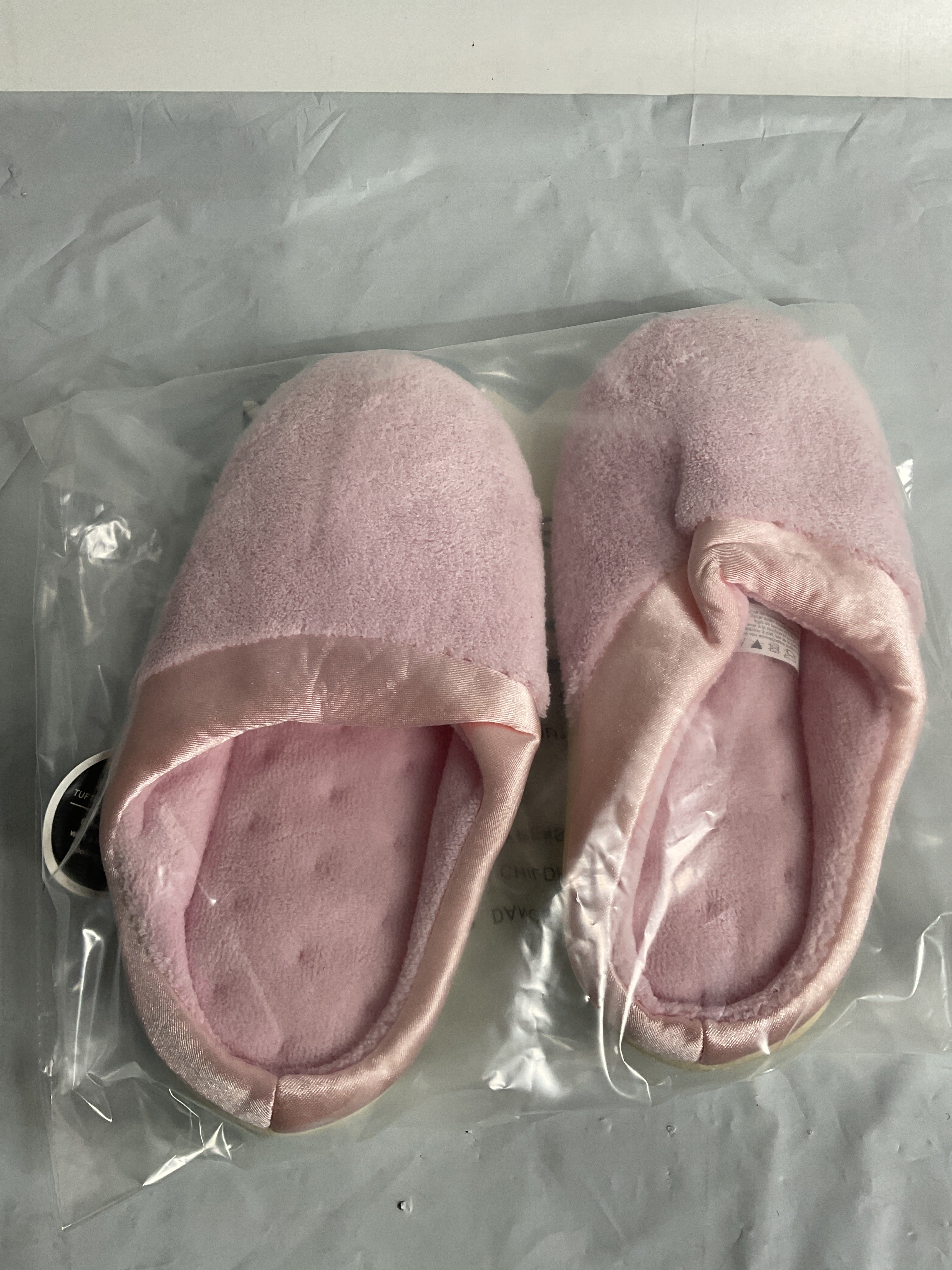 Isotoner Women's Microterry PillowStep Satin Cuff Clog Slippers ( Peony , 5.5-6 ) Peony 5 5 6 U1