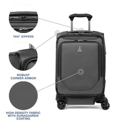 Travelpro Crew Classic Lightweight Softside Expandable Luggage, 2 Wheel Upright Rollaboard Suitcase, Men and Women ( Titanium Grey , Compact Carry On 20-Inch ) Titanium Grey Compact Carry On 20 Inch U4