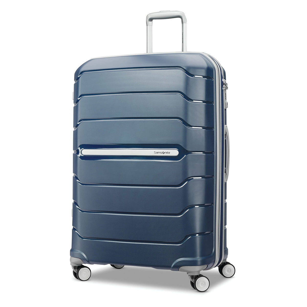 Samsonite Freeform Hardside Expandable with Double Spinner Wheels ( Navy , Checked-Large Spinner ) Navy Checked Large Spinner U30