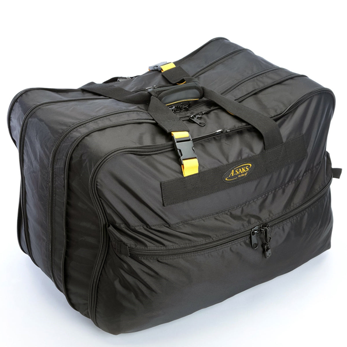 A.Saks EXPANDABLE 26” Soft Suitcase ( Black , One Size ) Black One Size U14