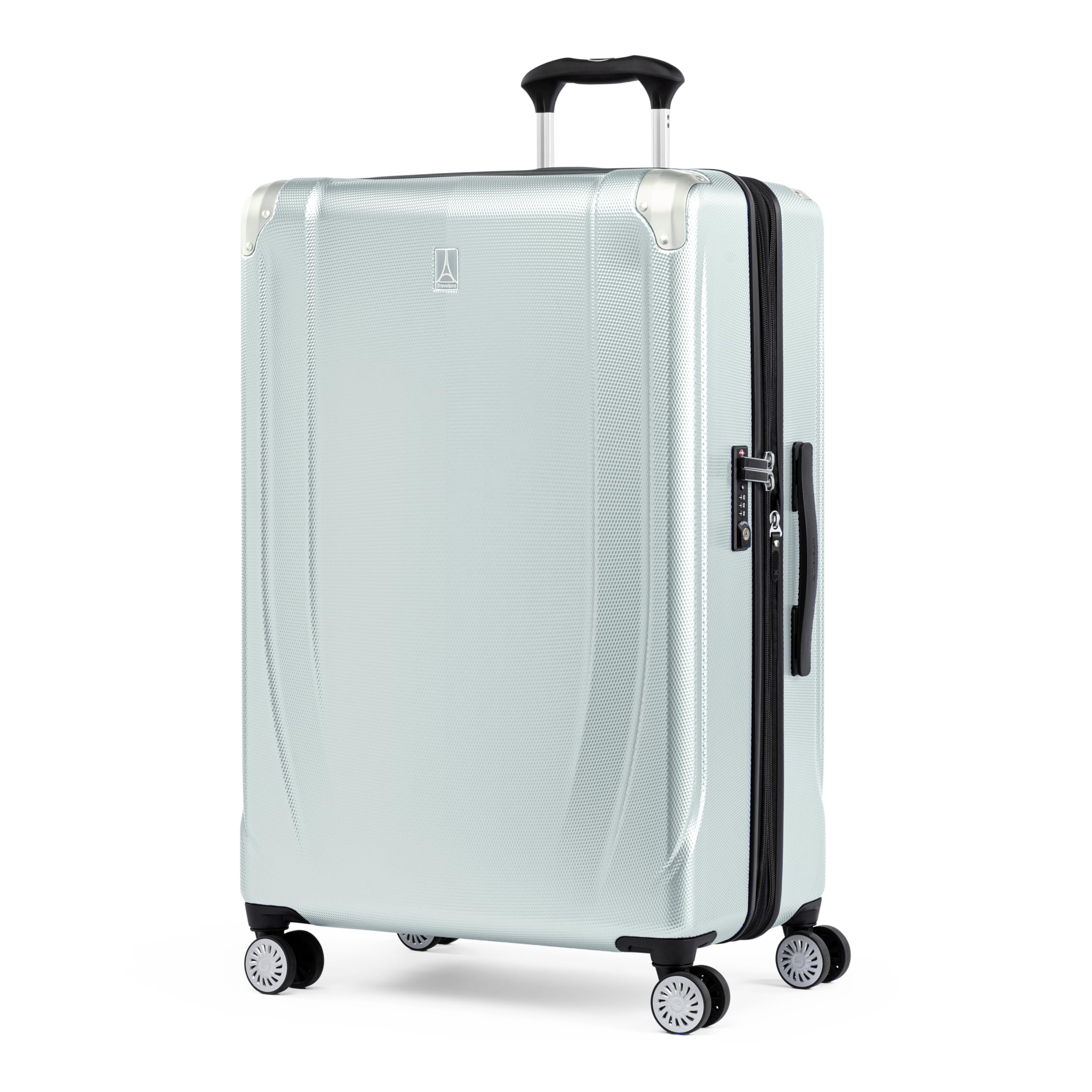 Travelpro Pathways 3 Hardside Expandable Luggage, 8 Spinner Wheels, Lightweight Hard Shell Suitcase ( Cloud Grey , Checked Large 28 Inch ) Cloud Grey Checked Large 28 Inch U1