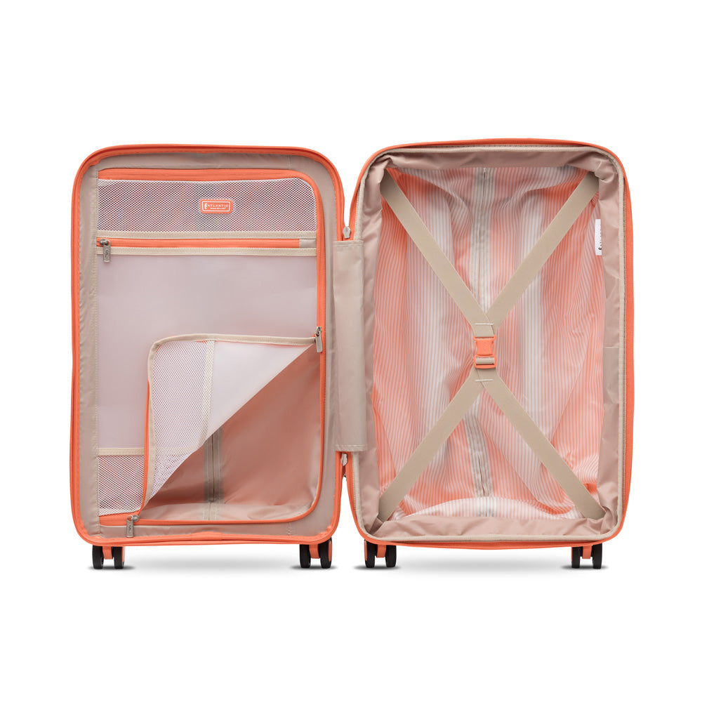 Atlantic Luggage Carry-on Expandable, Hardside Spinner ( Coral Orange , Carry On 21 Inch ) Coral Orange Carry On 21 Inch U2