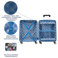 Travelpro Maxlite 5 Hardside Spinner Wheel Luggage Azure Blue Carry On 19 Inch U2