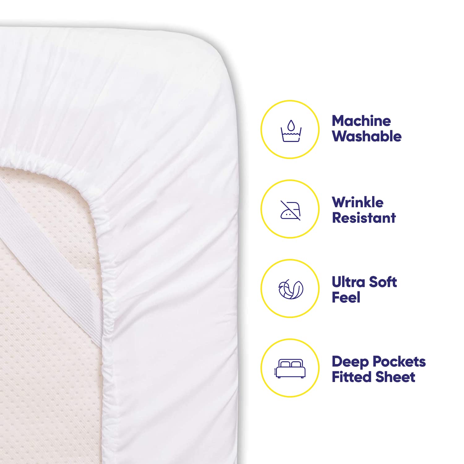 King Size Bed Sheets - 6 Piece 1500 Supreme Collection Fine Brushed Microfiber Deep Pocket King Sheet Set Bedding - 2 Extra Pillow Cases, Great Value, King, White White King U2