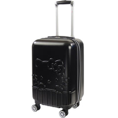 FUL Hello Kitty 21 Inch Carry On Luggage, Molded Hardshell Rolling Suitcase with Spinner Wheels, Black U1
