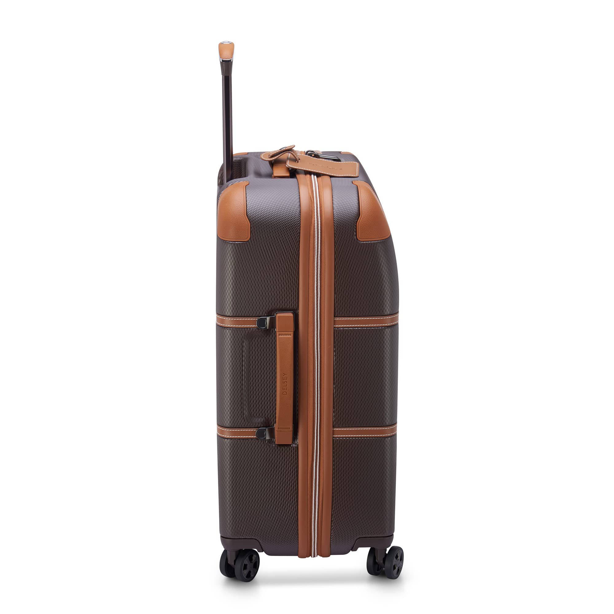 DELSEY Paris Chatelet Air 2.0 Hardside Luggage with Spinner Wheels ( Chocolate Brown , Checked-Medium 24 Inch ) Chocolate Brown Checked Medium 24 Inch U7