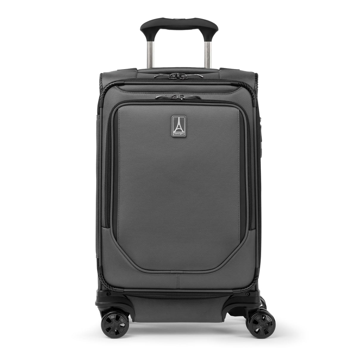Travelpro Crew Classic Lightweight Softside Expandable Carry on Luggage, 8 Wheel Spinner Suitcase, Men and Women, Carry On 21-Inch, Titanium Grey Titanium Grey Carry On U3