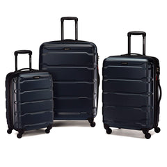 Samsonite Omni Pc Hardside Expandable Luggage with Spinner Wheels ( Navy , 3-Piece Set (20/24/28) ) Navy 3 Piece Set 20 24 28 U2