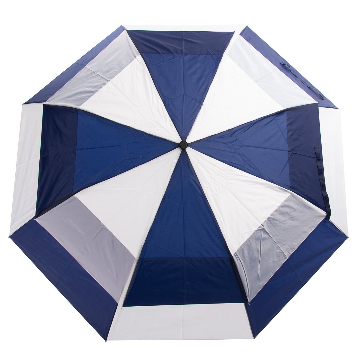Totes Stormbeater Navy/White Automatic Double Vented Folding Umbrella   U1