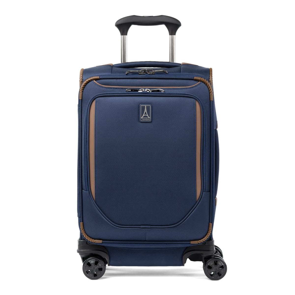 Travelpro Crew Classic Lightweight Softside Expandable Carry on Luggage, 8 Wheel Spinner Suitcase, Men and Women, Compact Carry On 20-Inch, Patriot Blue Patriot Blue Compact Carry On U1