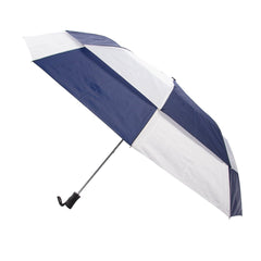 Totes Stormbeater Navy/White Automatic Double Vented Folding Umbrella   U1