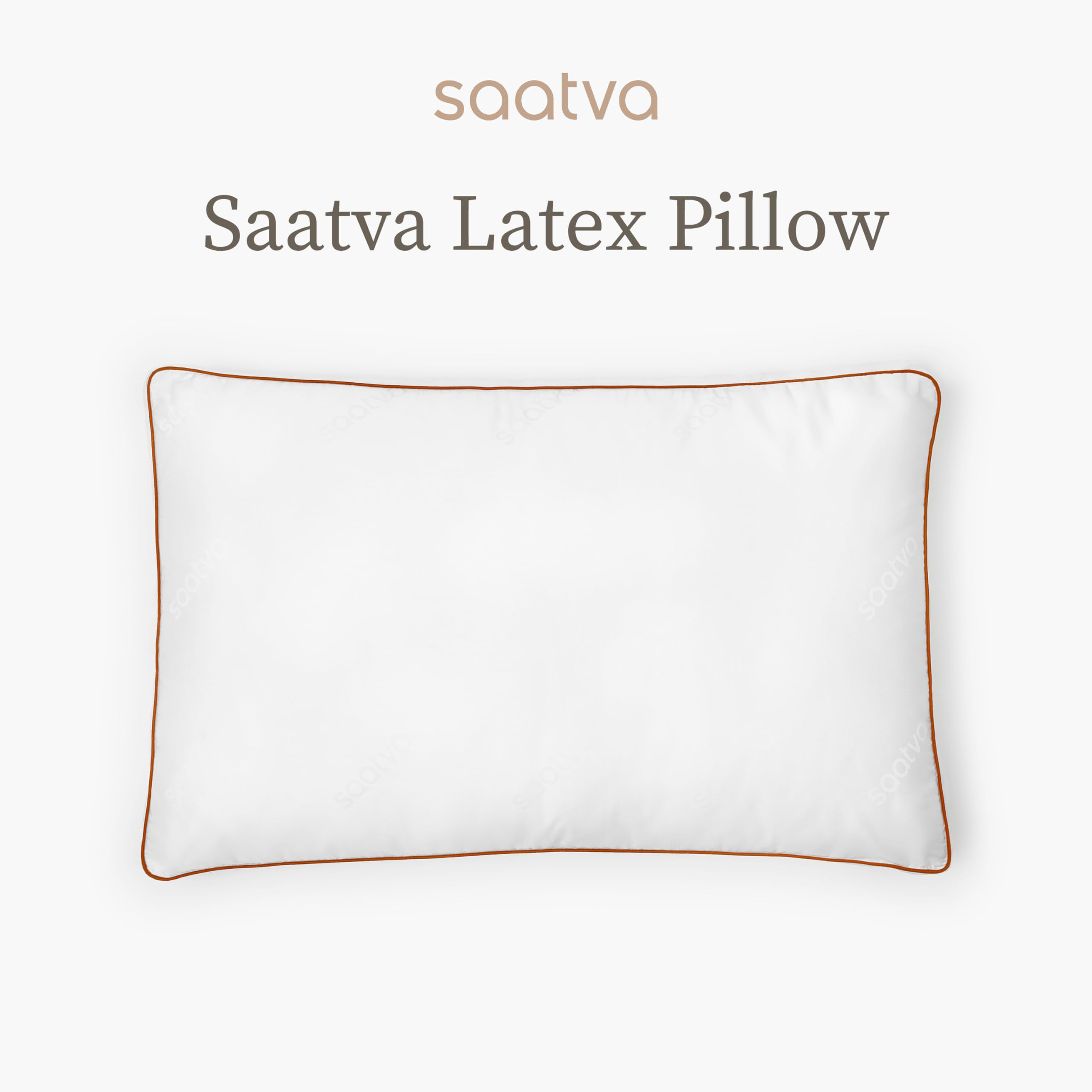 Saatva Latex Pillow - Standard Loft (4" - 5") - Hypoallergenic Pillow with Shredded Latex Core - Breathable - Machine Washable Organic Cotton Cover - King (34"x18") 1 Pack White King (Pack of 1) U2