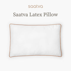 Saatva Latex Pillow - Standard Loft (4" - 5") - Hypoallergenic Pillow with Shredded Latex Core - Breathable - Machine Washable Organic Cotton Cover - King (34"x18") 1 Pack White King (Pack of 1) U2