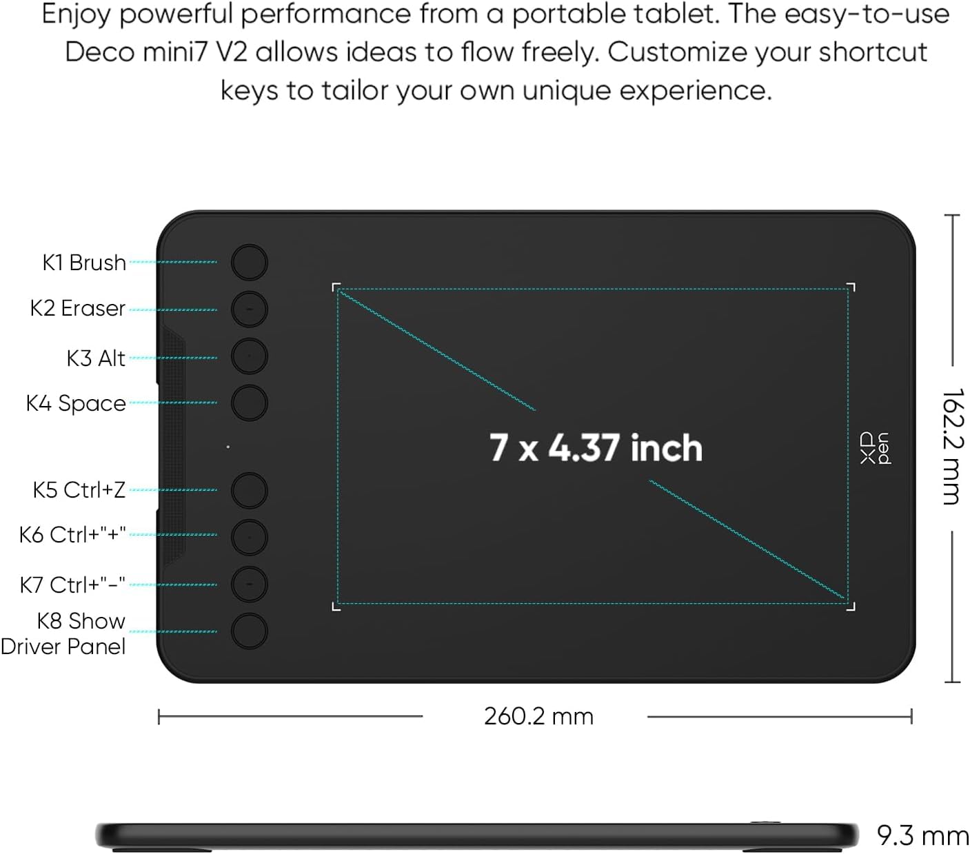 Deco MINI 7 DIGITALIZER Table black / black  U1