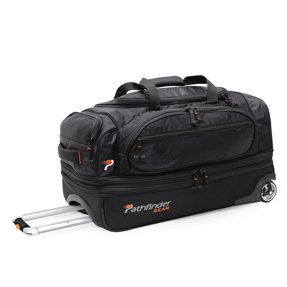 Pathfinder Gear 26 Inch Rolling Drop Bottom Duffel, Black, One Size U2