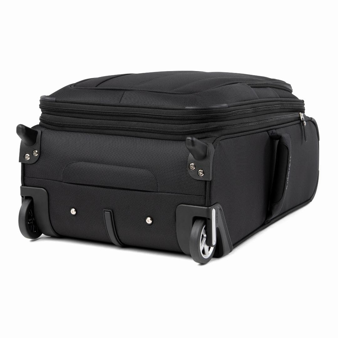Travelpro Maxlite 5 Softside Expandable Upright 2 Wheel Carry on Luggage, Lightweight Suitcase, Men and Women, Black, Carry On 22-Inch Black Carry-on 22-Inch U46