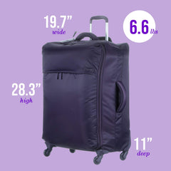 Lipault - Original Plume Spinner 72/26 Luggage - Large Suitcase Rolling Bag for Women - Purple Purple One Size U1