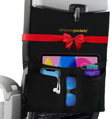 Airplane Pockets - Airplane Accessories - Plane Travel Essentials - Travel Organizer - Seat Storage Organizer - Air Travel Essentials - Seatback Organizer - International Travel Accessories Must Haves Black  U4